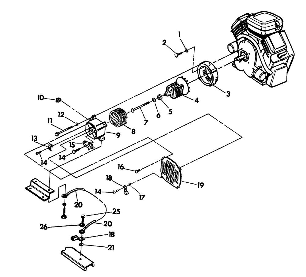 Generator No. 86435 Diagram and Parts List for 5565-2-C8000  Briggs and Stratton Generator